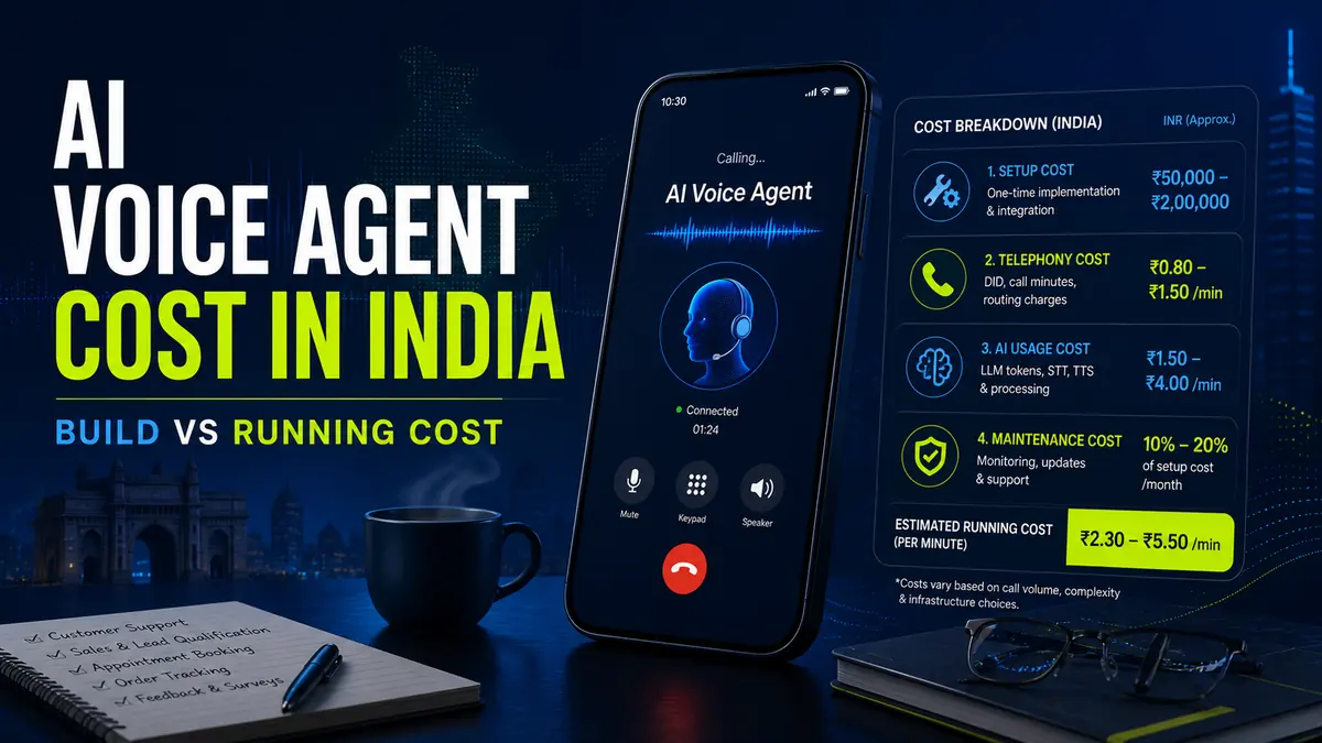 Cost planning dashboard for an AI voice agent in India