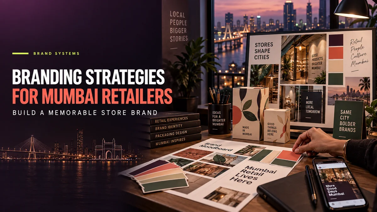 Brand strategy moodboard and retail packaging for a Mumbai business