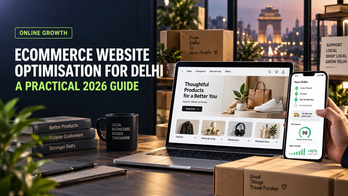 Ecommerce website optimisation dashboard for a Delhi business