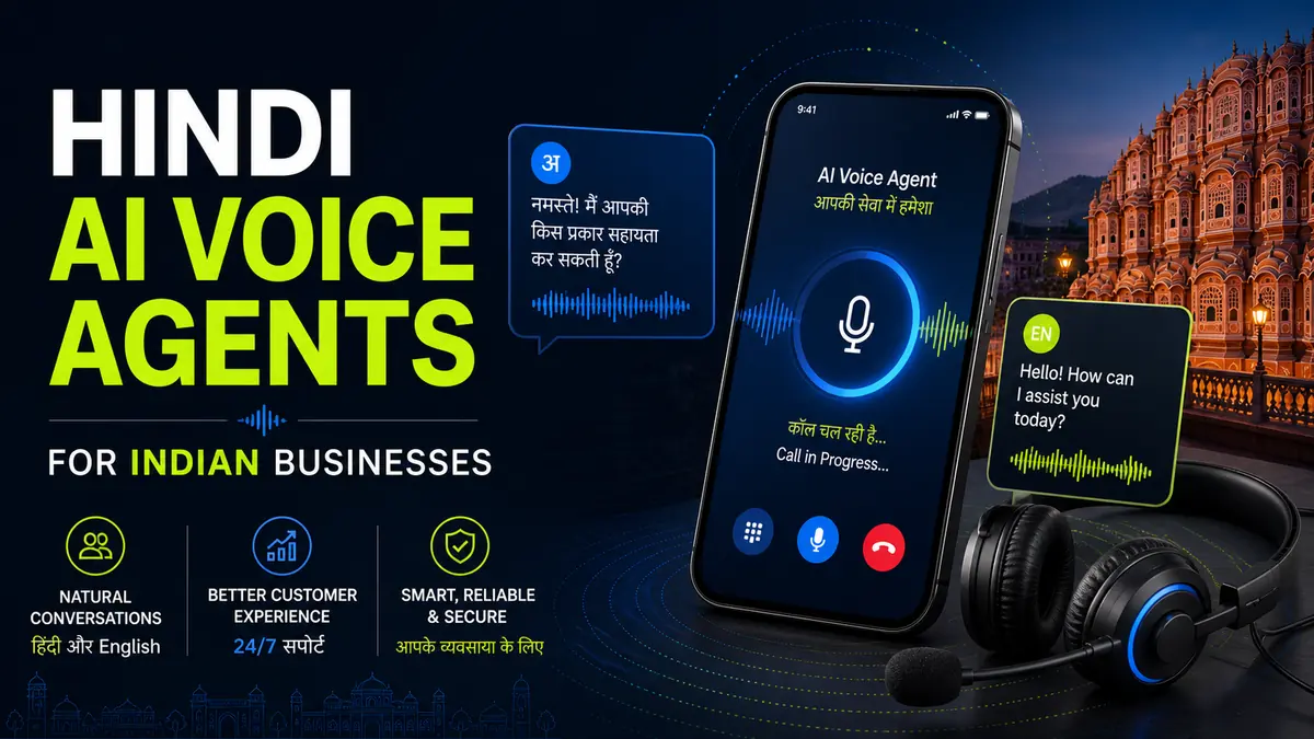 Hindi AI voice agent handling an Indian business call