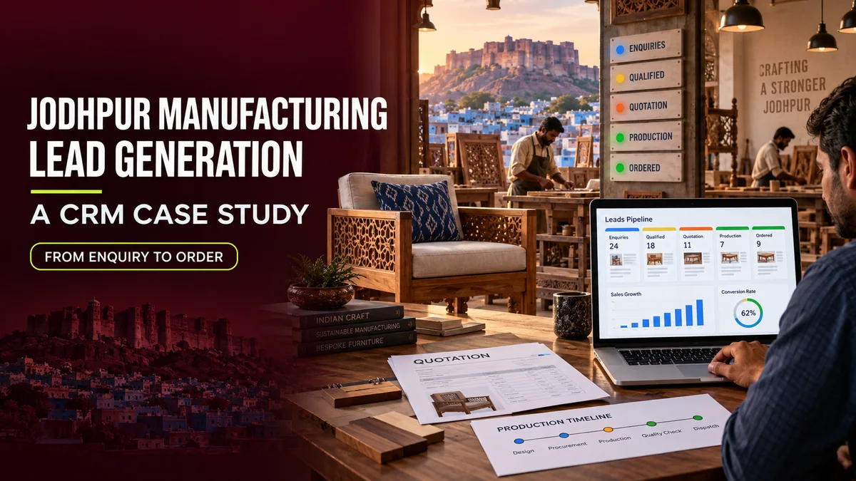 CRM lead pipeline for a Jodhpur manufacturing business case study